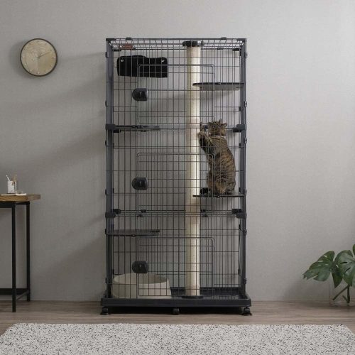 アイリスオーヤマ(IRIS OHYAMA) キャットタワー付ケージ ワイド PCLC-903