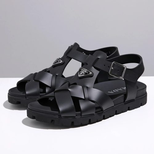プラダ(PRADA) ラバー クロスサンダル