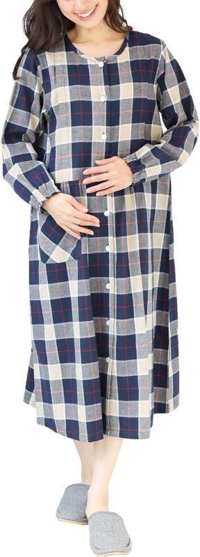 仁しき(NISHIKI) 綿100% 微起毛ビエラネグリジェ