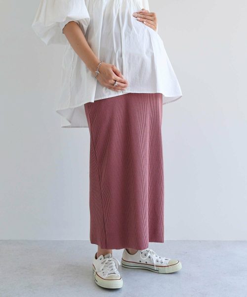 アンドミー(andme) セルフカット リブタイトスカート