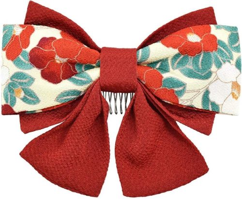 着物なごみや 大正 リボン 垂れ付き ちりめん 友禅 コーム