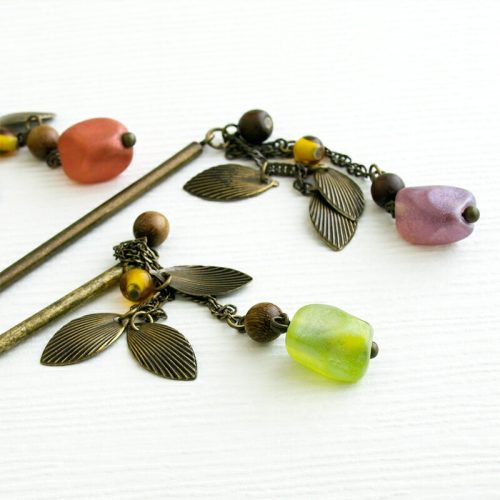 きなりがらす パウダー ストーン かんざし