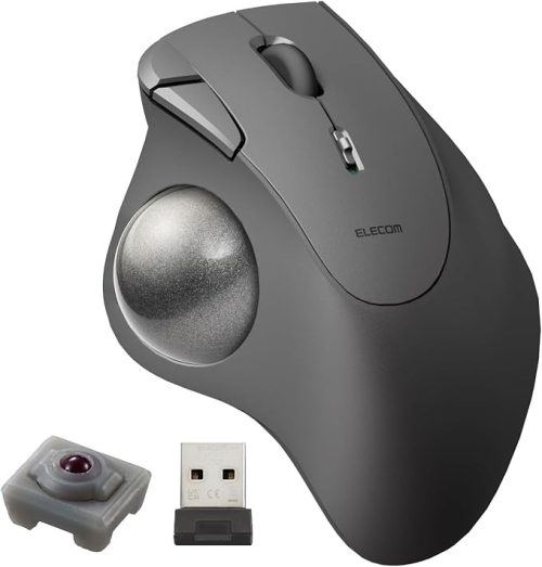 エレコム(ELECOM) 2.4GHz無線トラックボール IST 5ボタン 人工ルビーモデル M-IT10DR