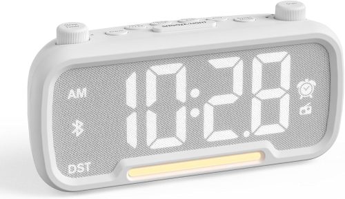 Mesqool 目覚まし時計 Bluetoothスピーカー FMラジオ付きクロック