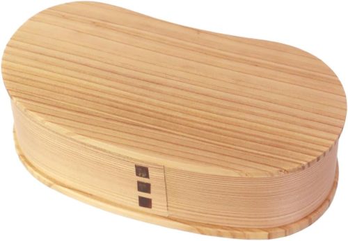 みよし漆器本舗 曲げわっぱ そら豆型 弁当箱 350ml mw-193