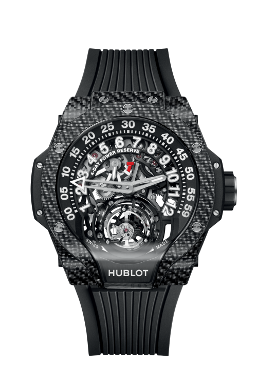 ウブロ(HUBLOT) MP-13 トゥールビヨン バイ-アクシス レトログラード ブラックカーボン 913.YT.1170.RX