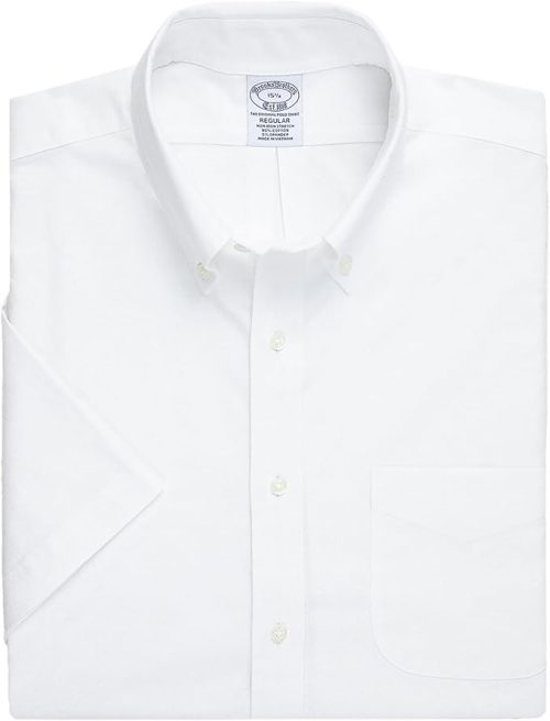 ブルックスブラザーズ(Brooks Brothers) ノンアイロン ストレッチオックスフォード ショートスリーブドレスシャツ Regular Fit