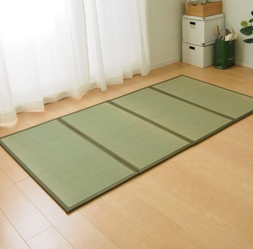 萩原(HAGIHARA) い草 畳マットレス 鞍馬 4つ折り シングルサイズ