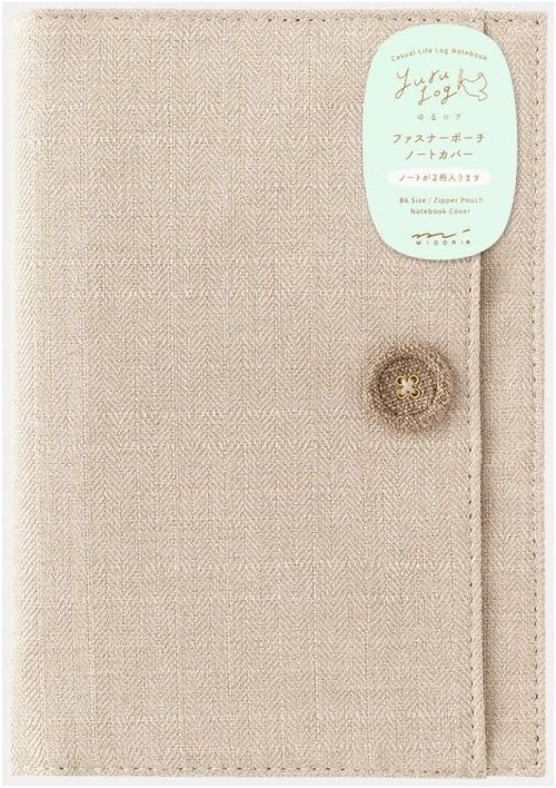 ミドリ(MIDORI) ゆるログ ファスナーポーチ ノートカバー B6 15360006