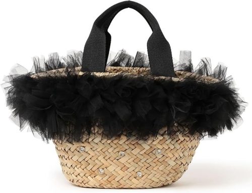 レイビームス(Ray BEAMS) フリル ビジュー カゴ バッグ