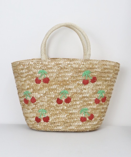 ブルーイースト(BLUEEAST) フルーツ刺繍かごバッグ