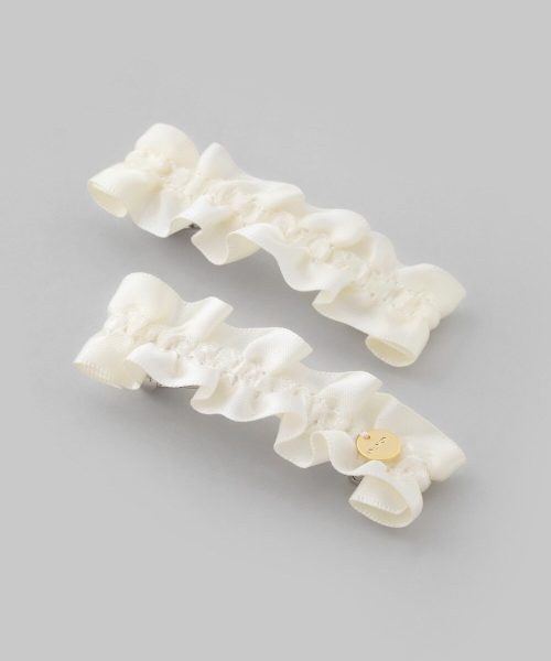 アネモネ(ANEMONE) シックカラーフリルバレッタ 2本セット