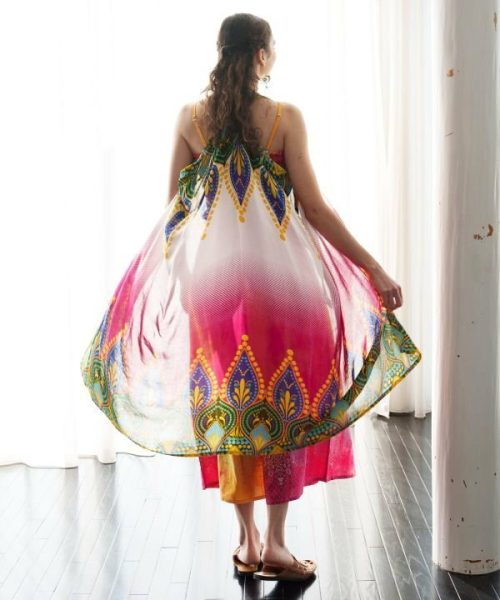 チャイハネ UVカット加工 ステンドベスト&パレオ