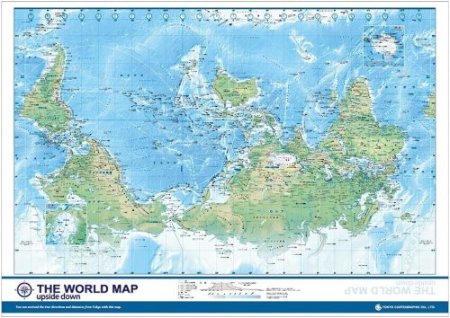 東京カートグラフィック THE ワールド マップ UpsideDown A2 MPUD