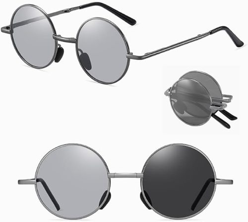 REONAS 偏光 + 調光 変色 折りたたみ サングラス