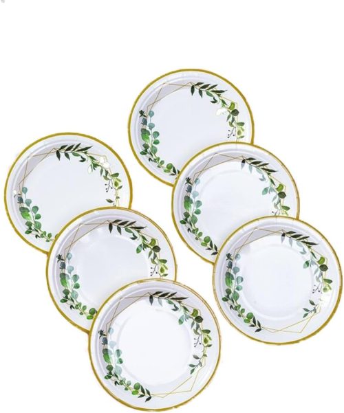 NORMAK 葉っぱ柄 紙皿 使い捨てトレー プレート 10枚