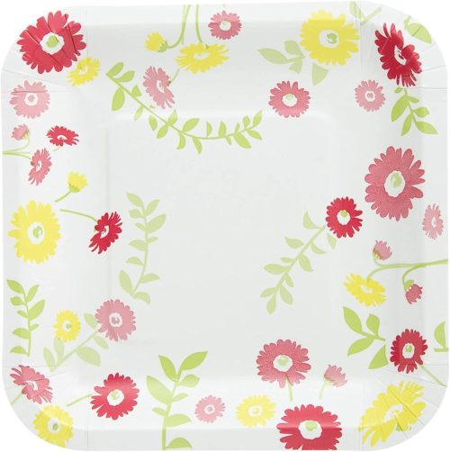 ストリックスデザイン スクエアプレート リトルフラワー 18cm 10枚入