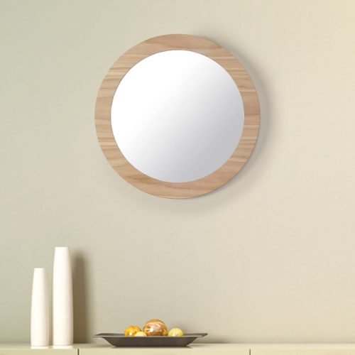 ニトリ(NITORI) 天然木ウォールミラー アルブル 円形 8100603
