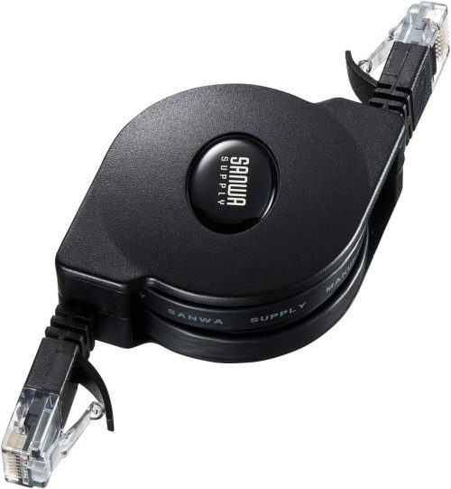 サンワサプライ(SANWA SUPPLY) 自動巻取りLANケーブル KB-MK18BK