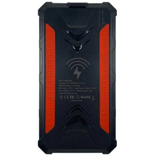 コンピューケースジャパン(COMPUCASE JAPAN) ソーラーパネル付きモバイルバッテリー JMB-SR30-BKRE