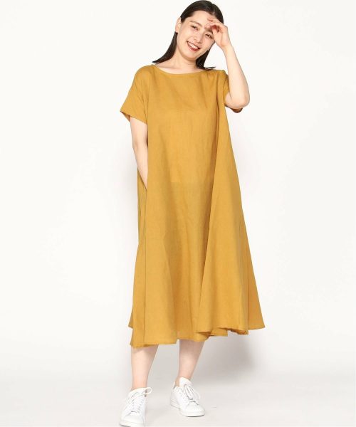 ツチエ(TUTIE) コットンリネンフレアワンピース