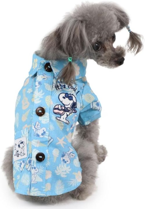 ペットパラダイス(PET PARADISE) スヌーピー 接触冷感 背中開き リゾートシャツ