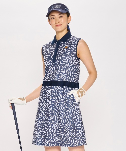ルコックスポルティフゴルフ(le coq sportif golf) 総柄ノースリーブワンピース