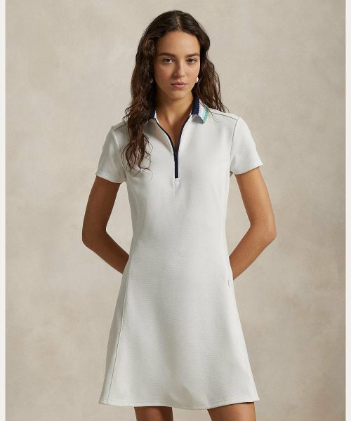 アールエルエックスゴルフ(RLX GOLF) ストレッチ ピケ クォータージップ ポロ ドレス