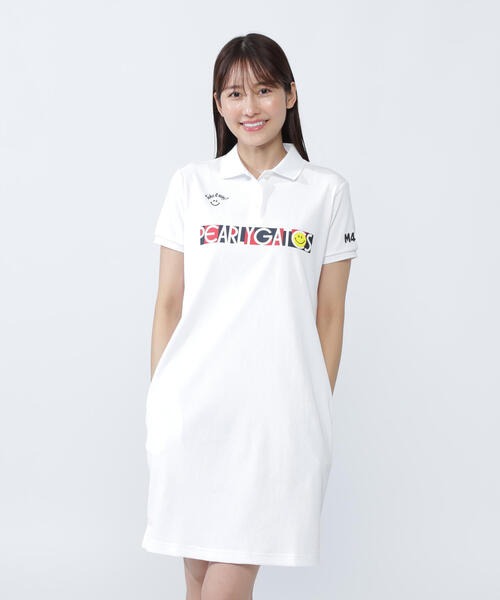 パーリーゲイツ(PEARLY GATES) フルダルポップコーンカノコ半袖ポロワンピース