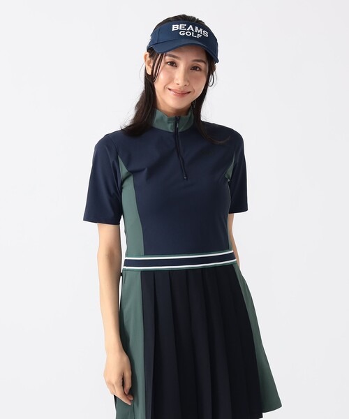 ビームスゴルフ(BEAMS GOLF) PURPLE LABEL 切替プリーツ ワンピース