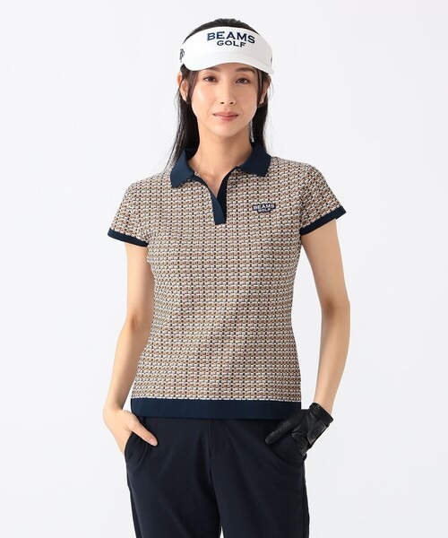 ビームスゴルフ(BEAMS GOLF) PURPLE LABEL タック編み ポロシャツ