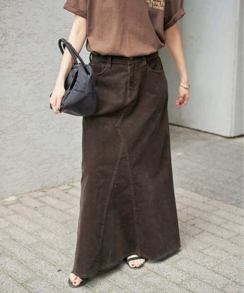 スピックアンドスパン(Spick & Span) ストレッチコーデュロイスカート