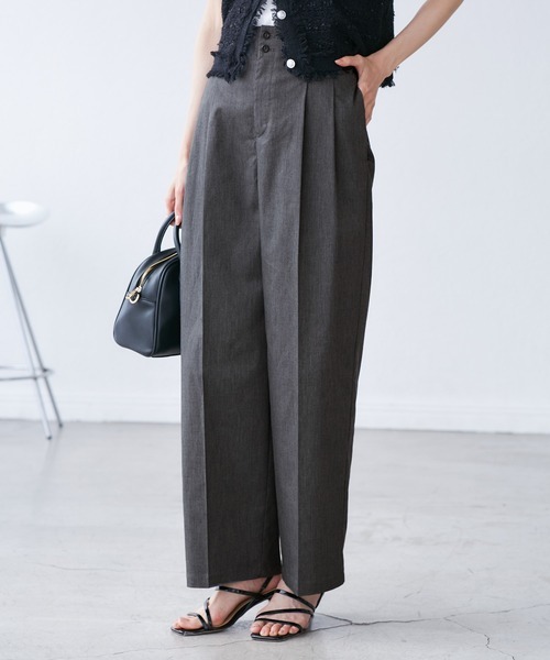 ロペピクニック(ROPE' PICNIC) UVカット・接触冷感 タックチノワイドパンツ