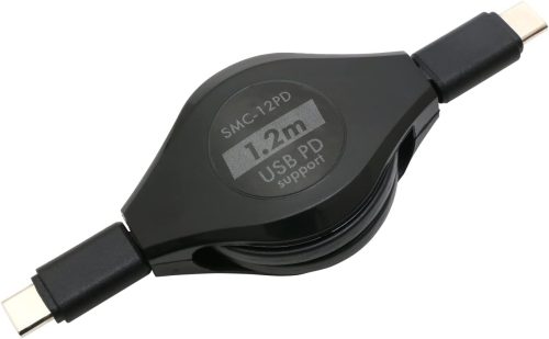 ナカバヤシ(Nakabayashi) 超急速充電 USB PD対応 USB Type-Cケーブル USB Type-Cケーブル コードリールタイプ SMC-12PD