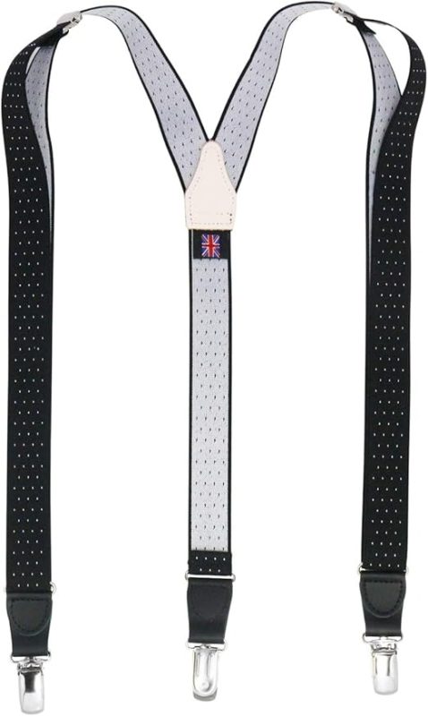 アルバートサーストン(ALBERT THURSTON) サスペンダー 細身 ブラック ドット