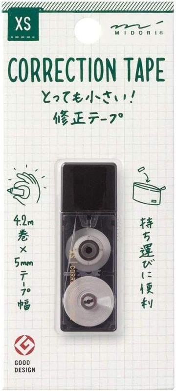 ミドリ(MIDORI) XS 修正テープ 黒 35262006