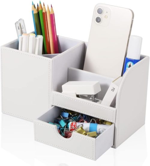 KINGFOM PUレザーデスクステーショナリーオーガナイザー