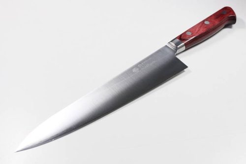 高村刃物製作所 鍔付スーパーゴールド ステンレス粉末ハイス鋼 牛刀