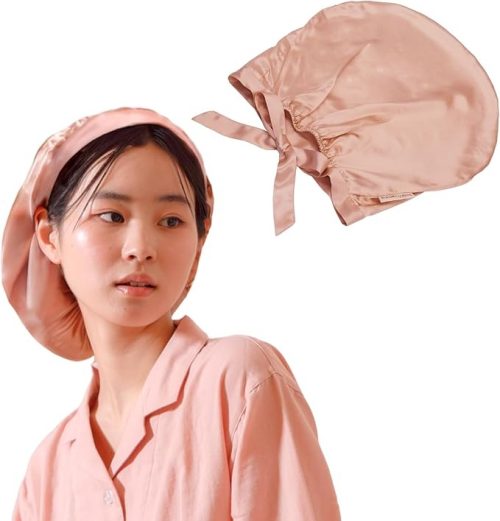 まいまくら(my makura) シルクナイトキャップ 筒型リボン調整式 ロング