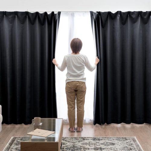 タンスのゲン 完全遮光 カーテン 4枚セット 86500027