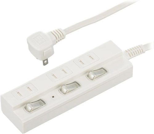 オーム電機(OHM) 節電タップ 雷ガード/ブレーカー付 4個口 2m HS-TPKV42W-22