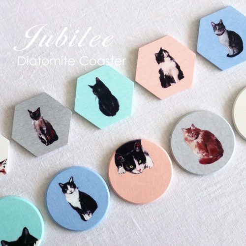 ジュビリー(Jubilee) 珪藻土コースター 2点セット