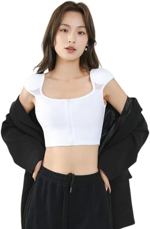 louyu ナベシャツ 胸つぶしシャツ 肩パッド付き