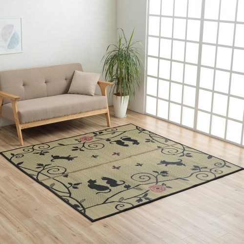 イケヒコ・コーポレーション(IKEHIKO) い草 ラグ DXクロネコ 8165410