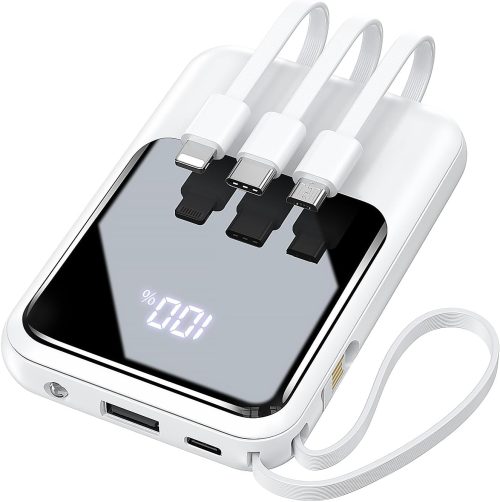 GraceVally モバイルバッテリー 小型 ケーブル内蔵 N13