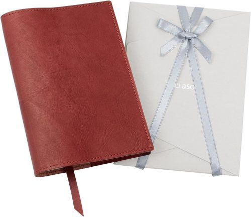 aso 姫路レザー 名入れ 本革ブックカバー