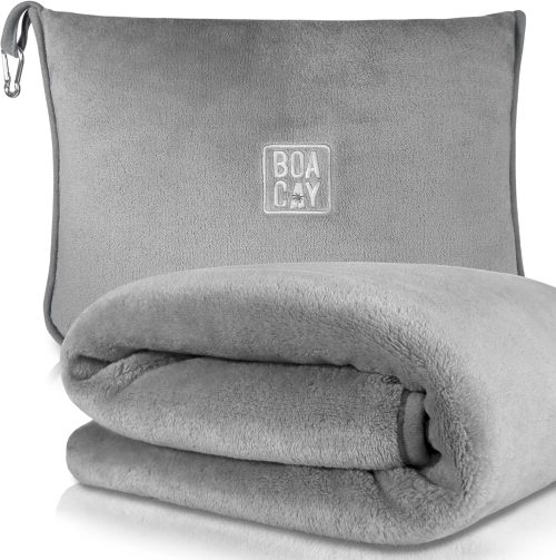 BOACAY Plain Packable Travel Blanket
