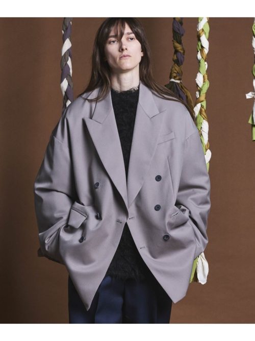 メゾンスペシャル(MAISON SPECIAL) Wool Mix Prime-Over Peaked Lapel Double Tailored Jacket