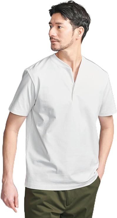 ビューティアンドユース ユナイテッドアローズ(BEAUTY&YOUTH UNITED ARROWS) WARDROBE SMART クリア ガスコットン ヘンリーネック カットソー抗菌・防臭
