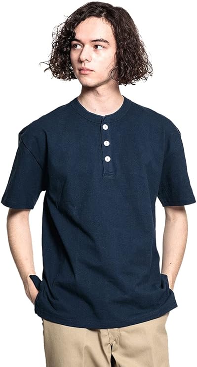 グッドウェア(GOOD WEAR) USAコットン ヘンリーネック Tシャツ